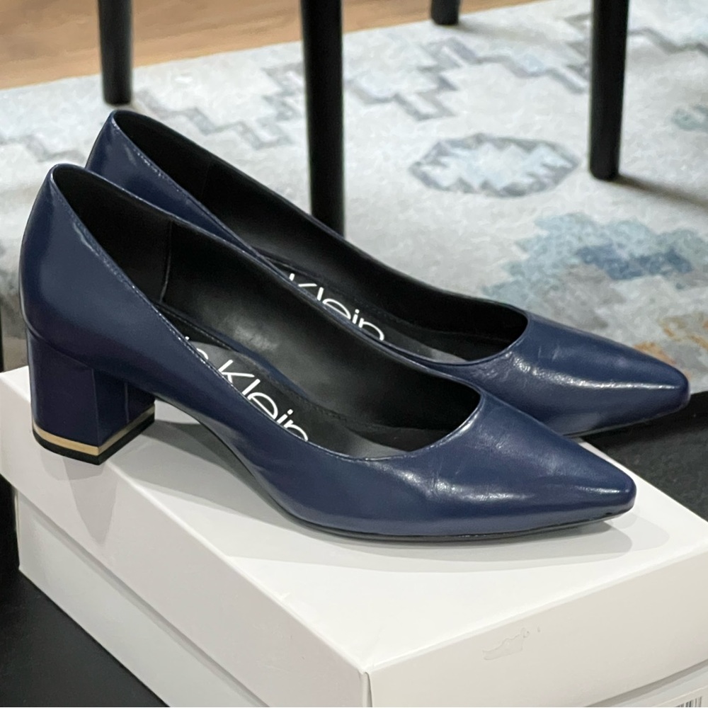 Calvin Klein Block Heels - Dark Navy